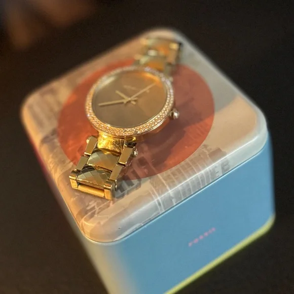 Michael Kors Gold Watch with Crystal Accents - Picture 6 of 10